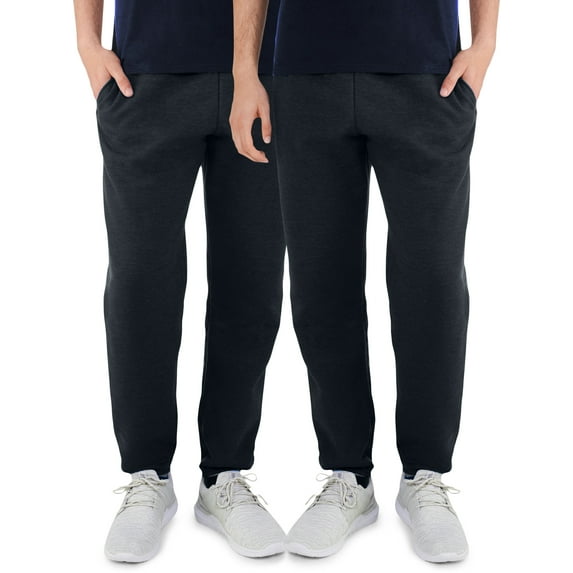 Fruit of the Loom Relaxed Fit Cotton Polyester Jogger Sweatpant (Men's), 2 Count, 2 Pack