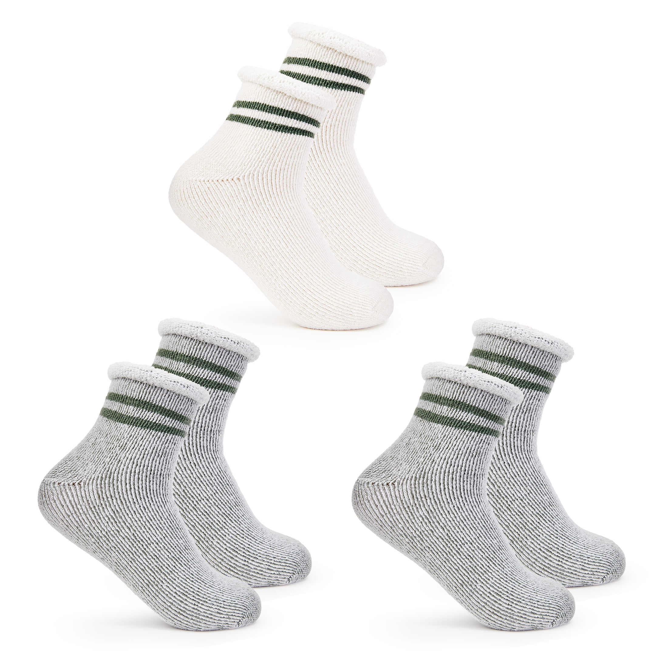 Fruit of the Loom Women's Comfort Quarter Crew Socks, Oatmeal/Pink