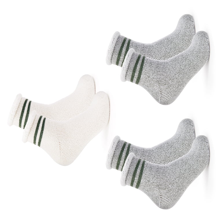 Fruit of the Loom Women's Comfort Quarter Crew Socks, Oatmeal/Pink