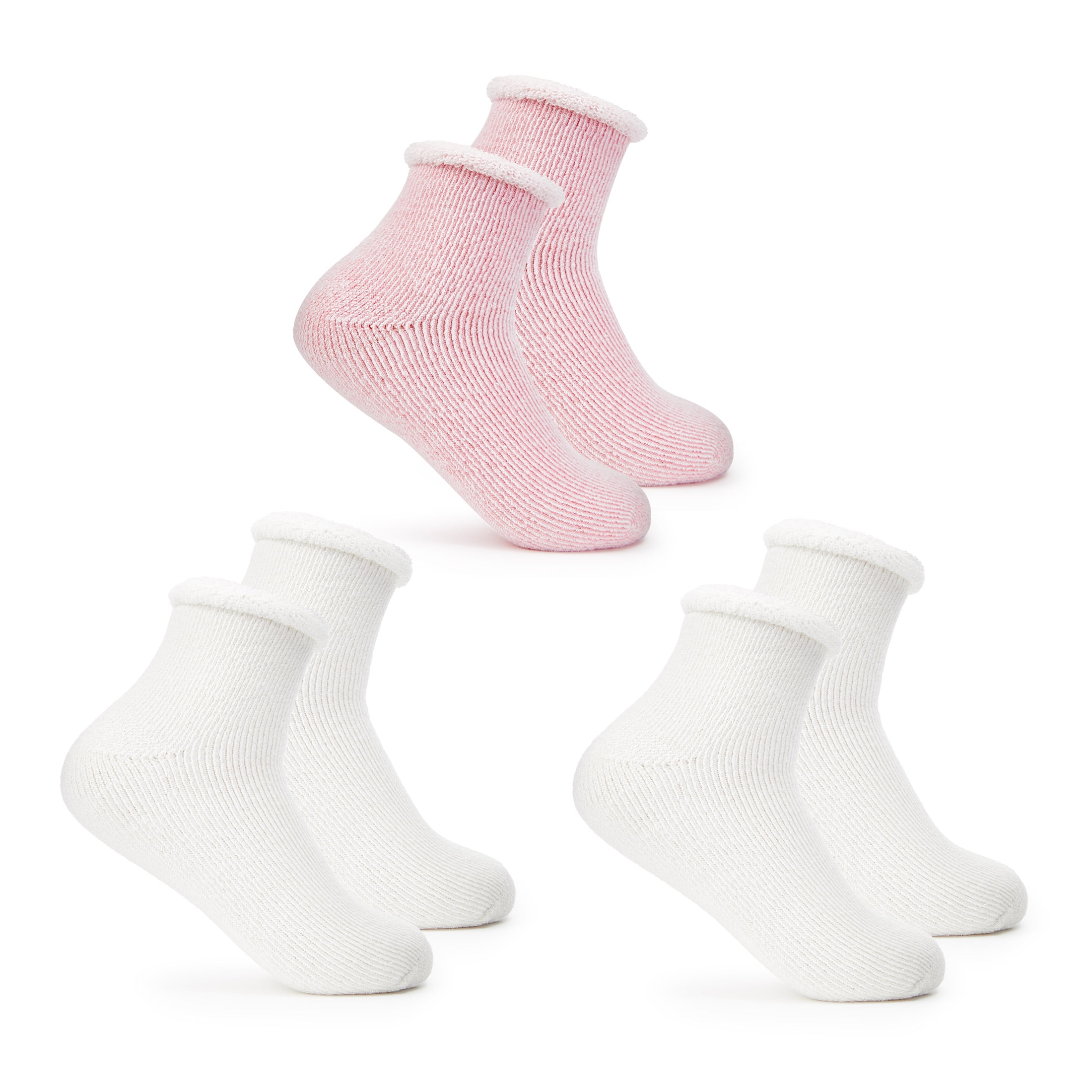 Fruit of the Loom Relaxing Comfort Quarter Crew Socks for Women, Pink ...