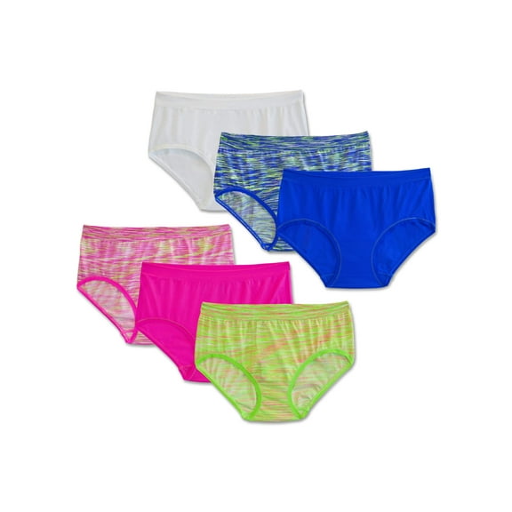 Fruit of the Loom Seamless Assorted Classic Briefs, 6 Pack (Little Girls & Big Girls)