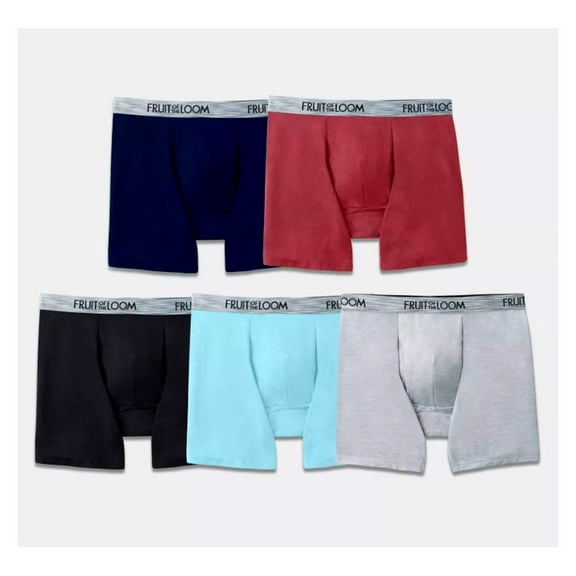 Fruit of the Loom Select Men's Comfort Supreme Cooling Boxer Briefs, 5-Pack, S