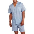 thumbnail image 1 of Fruit of the Loom Short Sleeve V-Neck Printed Pajamas (Men's or Men's Big & Tall) 2 Piece Set, 1 of 5