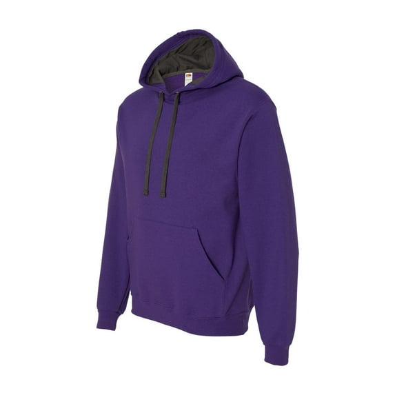 Fruit of the Loom - Sofspun Hooded Sweatshirt - SF76R - Purple - Size: XL