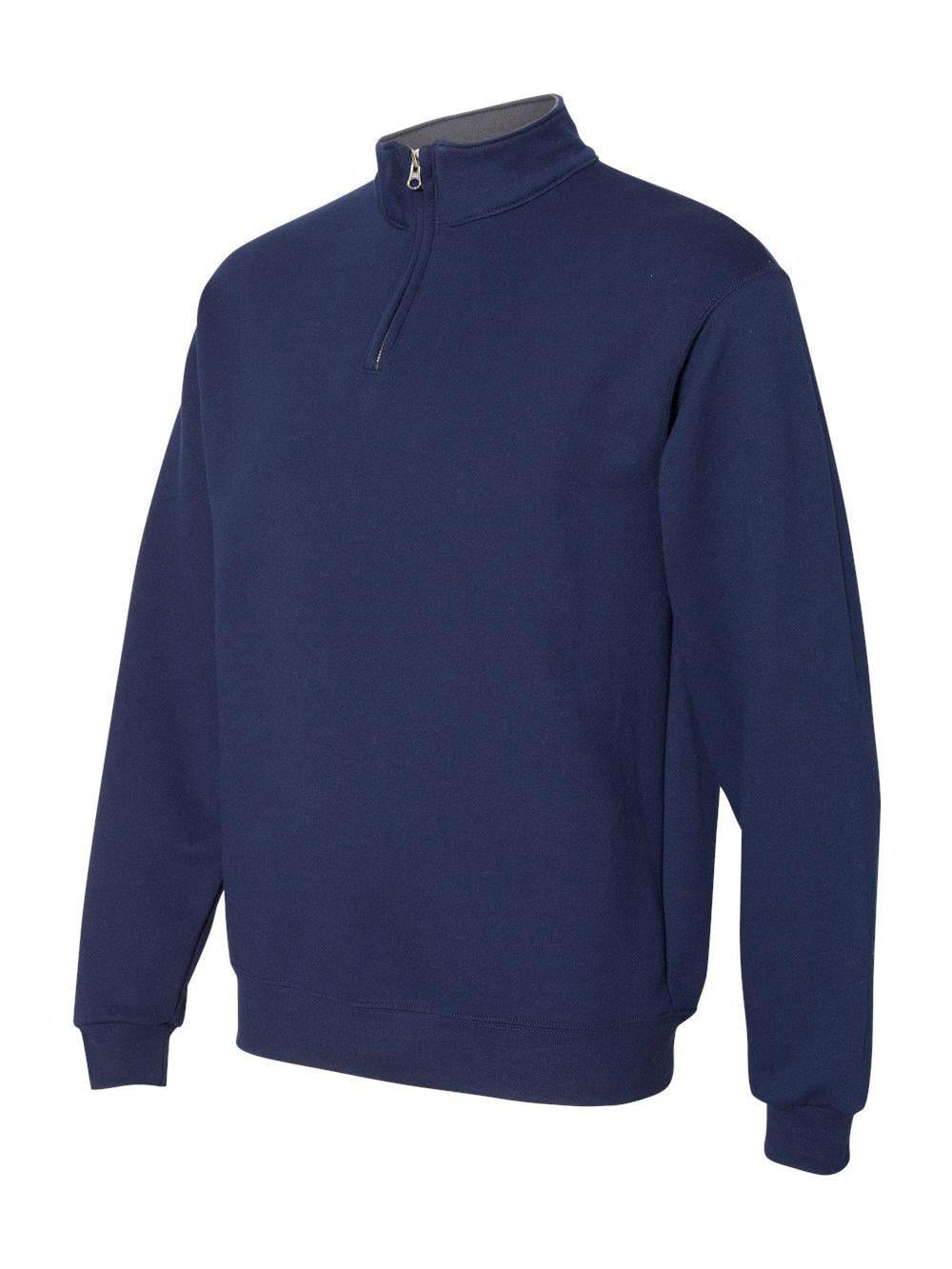 Fruit of the Loom Sofspun Quarter Zip Sweatshirt SF95R J. Navy Size S Walmart