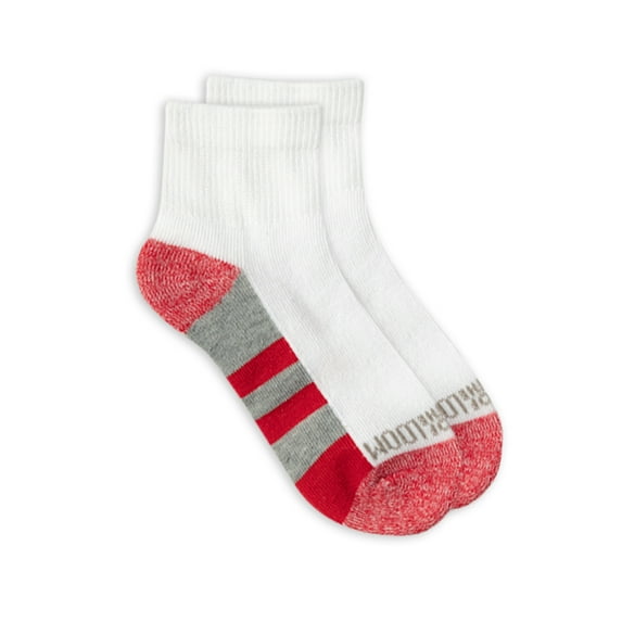 Fruit of the Loom Sport Ankle Socks for Boys, White, Sizes 3-9 (20-Pack)