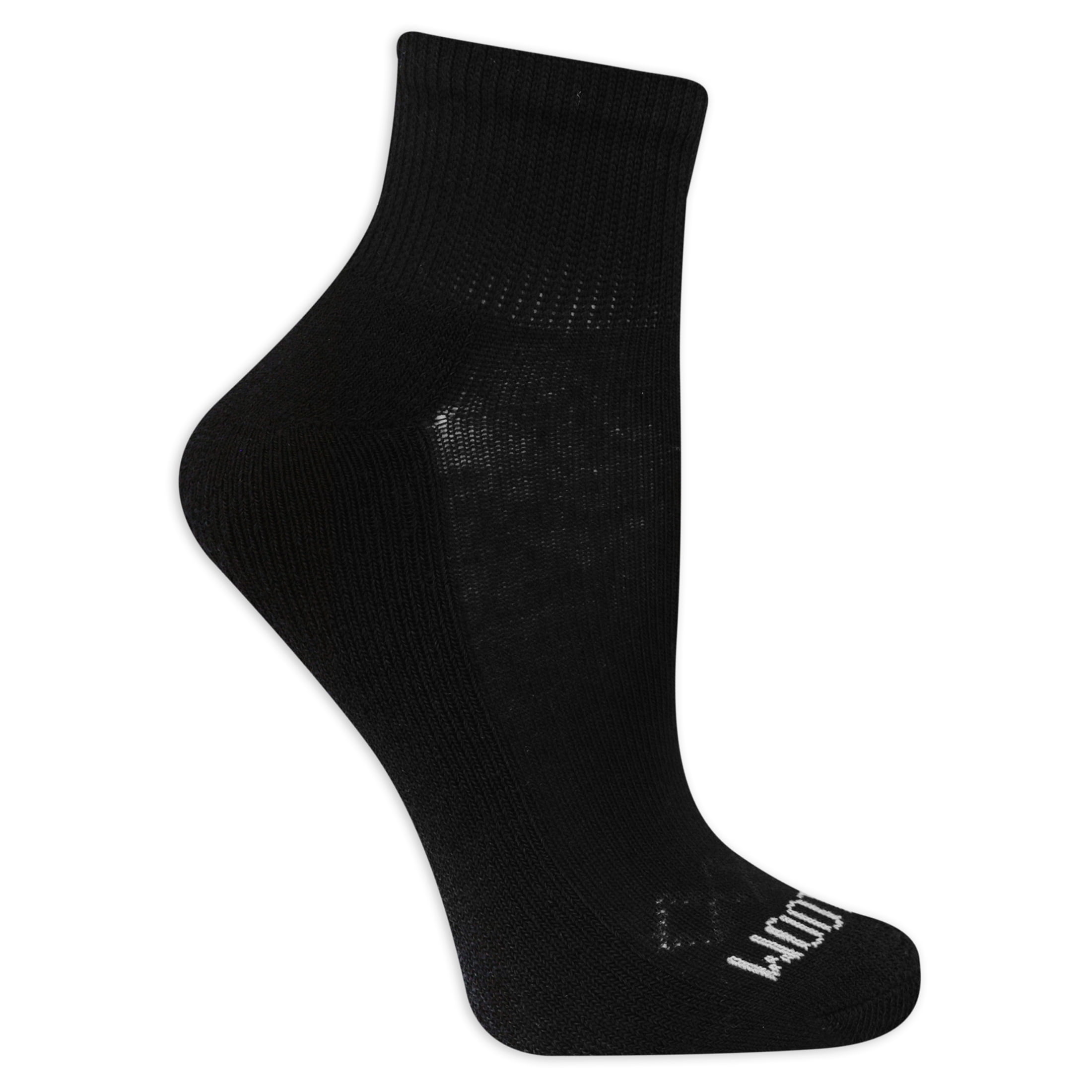 Fruit of the Loom Sport Ankle Socks for Women, Black, Sizes 812 (10