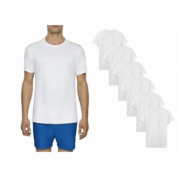 Fruit of the Loom Men's Eversoft Cotton Stay Tucked Crew T-Shirt