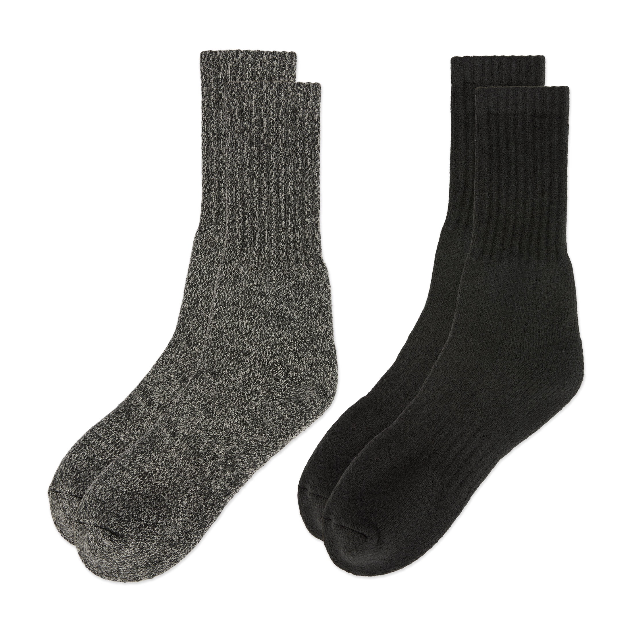 Fruit of the Loom Thermal Men's Crew Socks, Sizes 6-12, 2-Pack