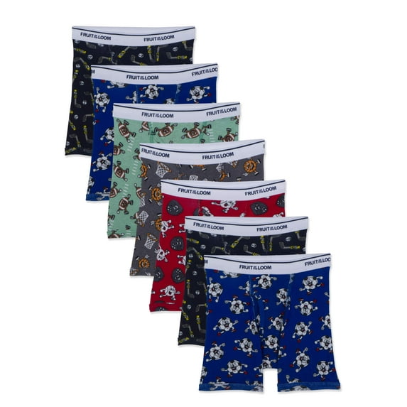 Fruit of the Loom Toddler Boy Boxer Briefs, 7 Pack, Sizes 2T-5T