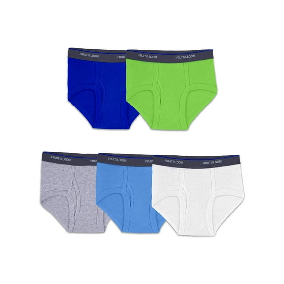 Fruit of the Loom Toddler Boy Cotton Briefs, 5 Pack, Sizes 2T-5T