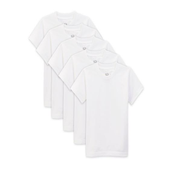 Fruit of the Loom Toddler Boy Crew Undershirts, 5 Pack, Sizes 2T-5T