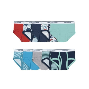 Fruit of the Loom Toddler Boy EverSoft Cotton Brief Underwear, 10 Pack, Sizes 2T-5T