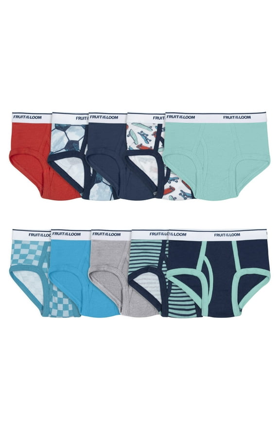 Toddler Boy EverSoft Cotton Brief Underwear, 10 Pack, Sizes 2T-5T