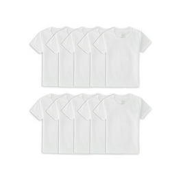 Fruit of the Loom Boys White Crew Undershirts 7 Pack Sizes XS XL