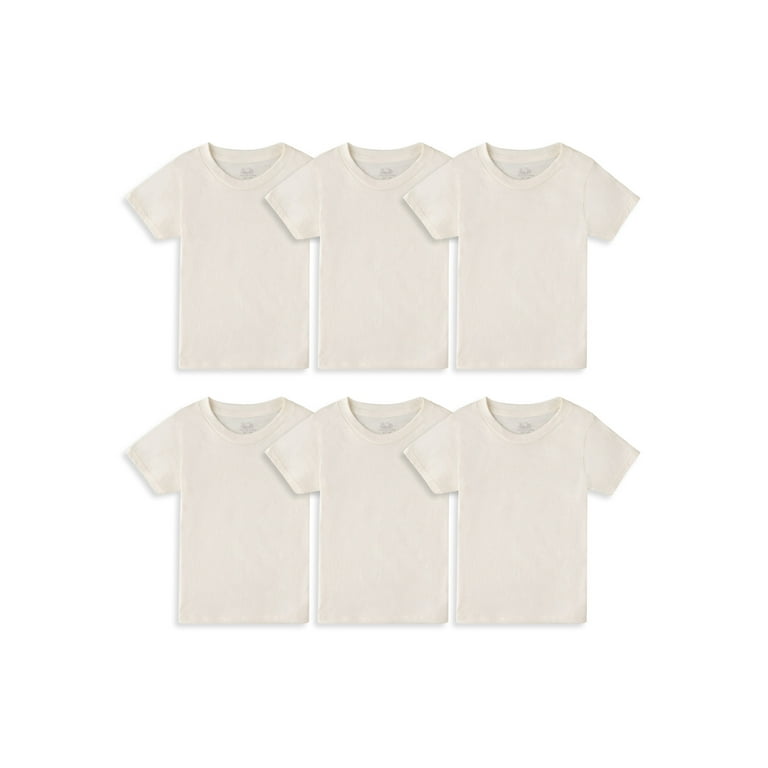 of the Loom Toddler Boy Natural Cotton T-Shirts, 6-Pack, 2T-5T Walmart.com