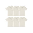 Fruit of the Loom Toddler Boy Natural Cotton Crew Undershirts, 6 Pack