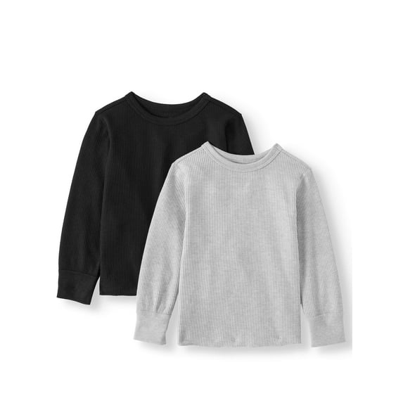 Fruit of the Loom Toddler Boys' Waffle Knit Thermal Shirts, 2-Pack