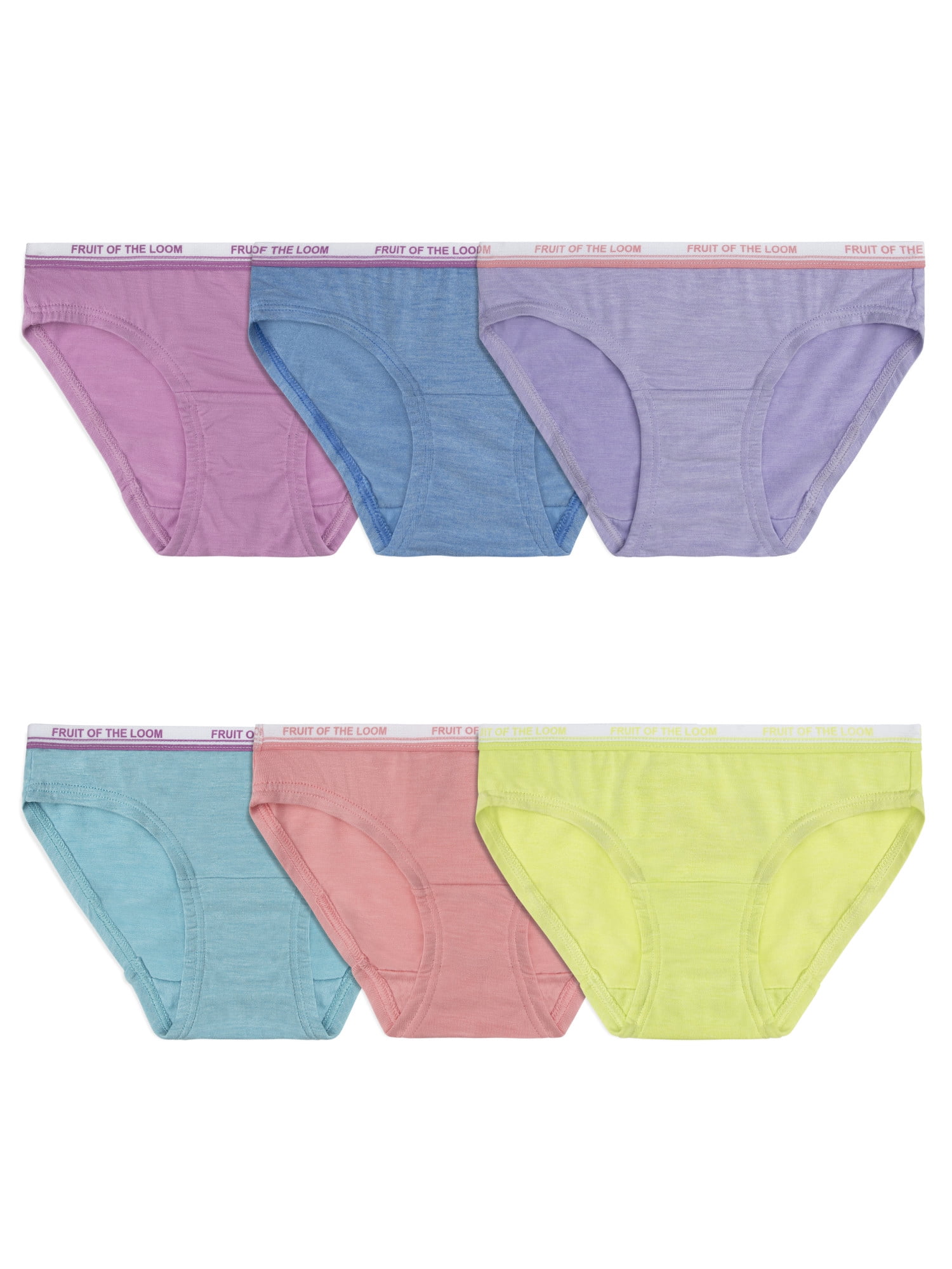 Fruit Of The Loom Hipster Bambina In Cotone, Confezione Da 20 Pezzi, Tessuto Eversoft, Senza Etichette, Fantasie Assortite - 4