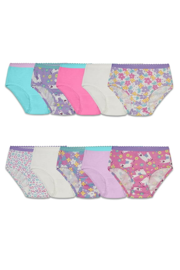 Toddler Girl Brief Underwear, 10 Pack, Sizes 2T-5T