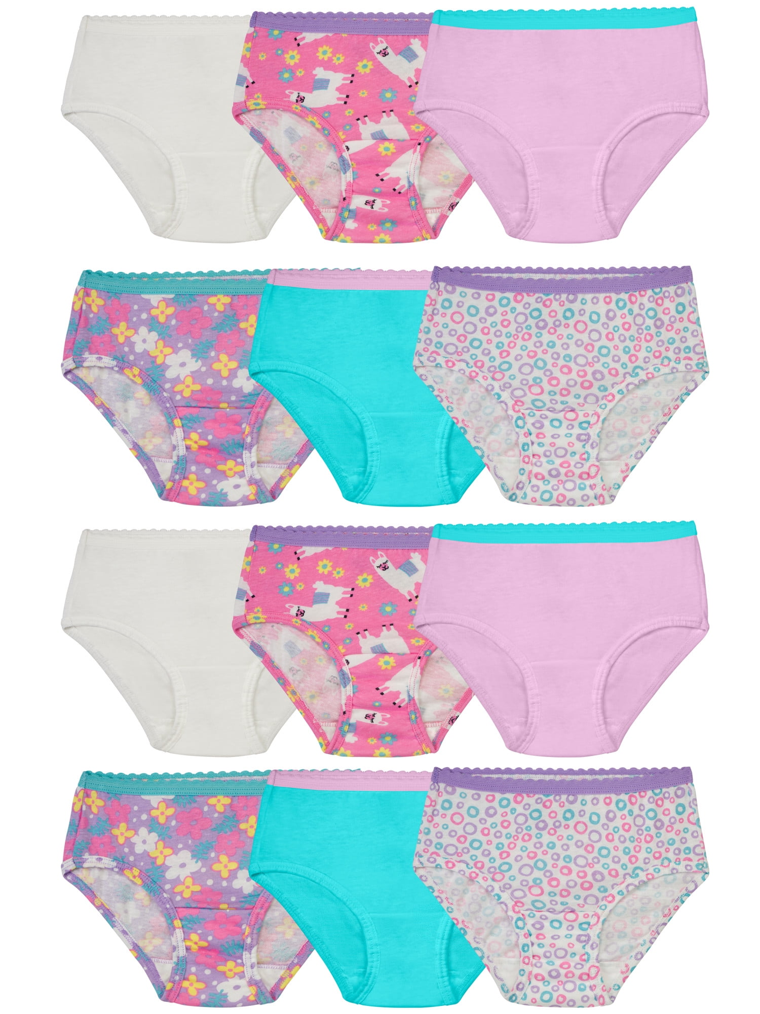 Buy Fruit of the Loom Toddler Girls 10 Pack Assorted Cotton Brief Underwear,  4T/5T, at