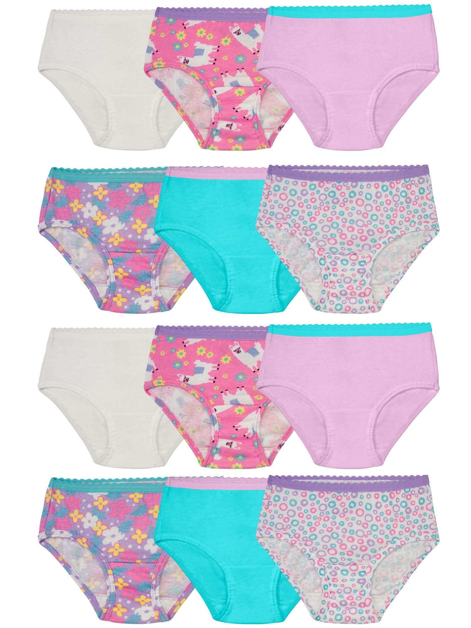 Fruit of the Loom Toddler Girl Brief Underwear, 12 Pack, Sizes 2T5T
