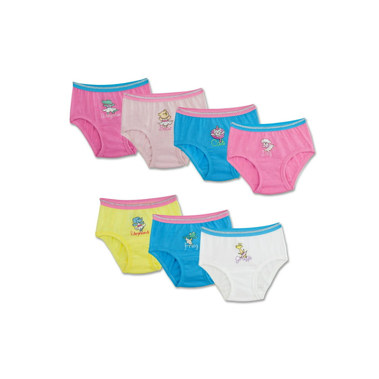 Fruit of the Loom Toddler Girl Brief Underwear, 7 Pack, Sizes 2T-5T