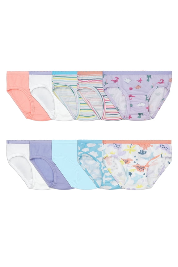Toddler Girl EverSoft Cotton Hipster Underwear, 10 Pack, Sizes 2T-5T