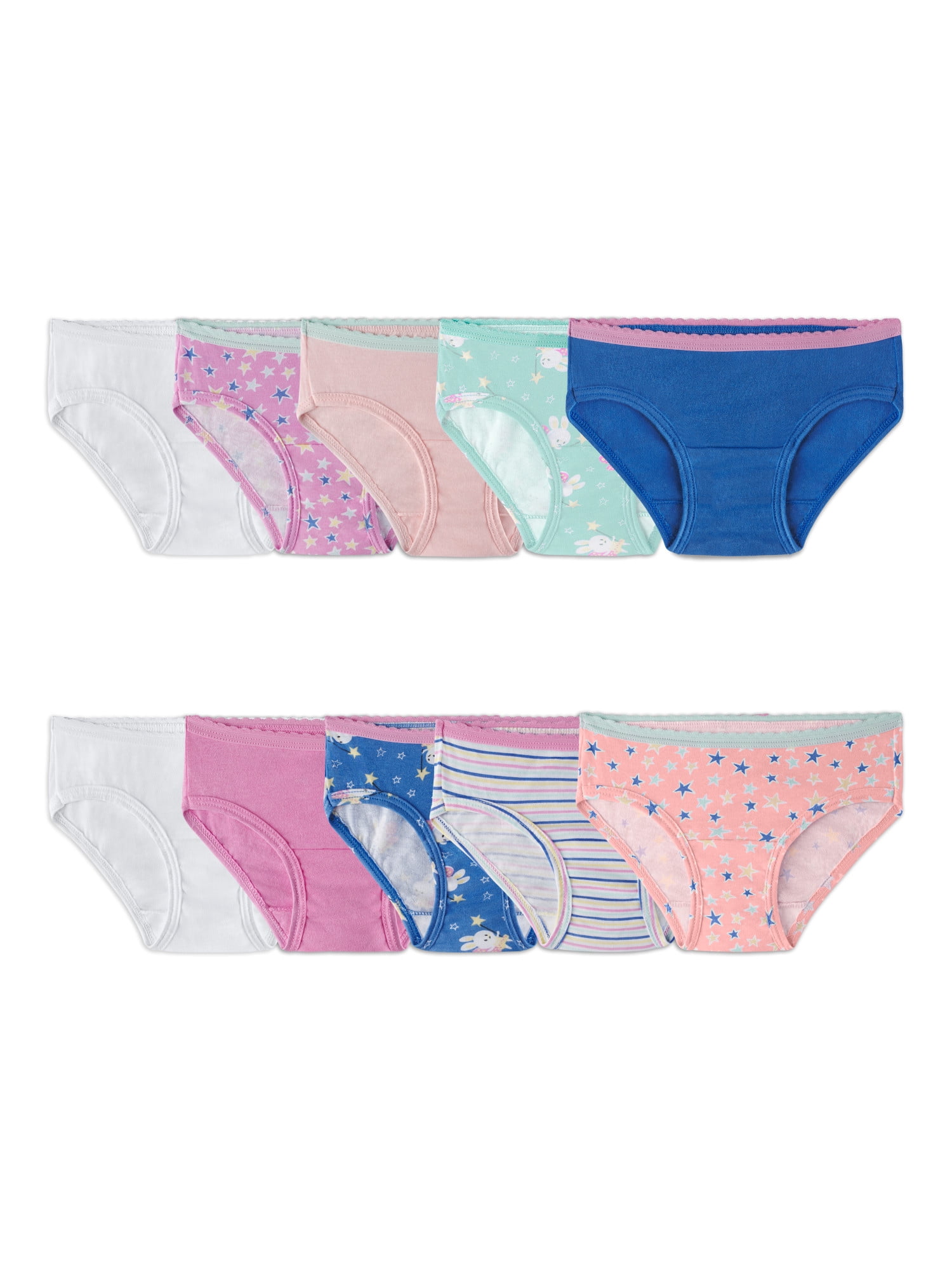  Fruit Of The Loom Girls Cotton Hipster Underwear