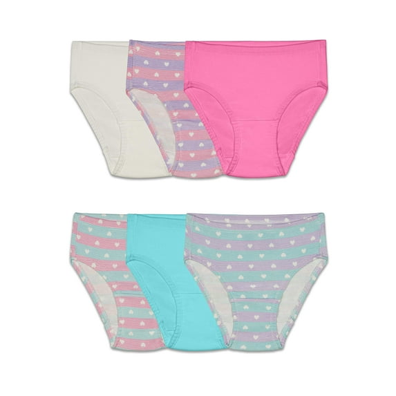 Fruit of the Loom Toddler Girl Flexible Fit Brief Underwear, 6 Pack, Sizes 2T-5T
