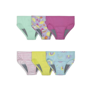 Fruit of the Loom Toddler Girl Potty Trainers Brief Underwear, 6-Pack, Sizes 2T-5T