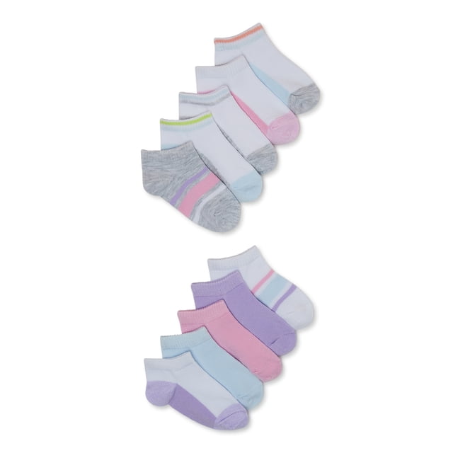 Fruit of the Loom Toddler Low- Cut Socks, 10- Pack, Size 6M-5T ...