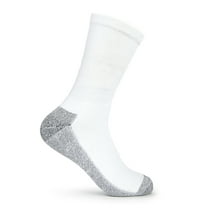 Fruit of the Loom Ultra Soft Work Gear Crew Socks for Men, White, Sizes 12-15 (10-Pack)