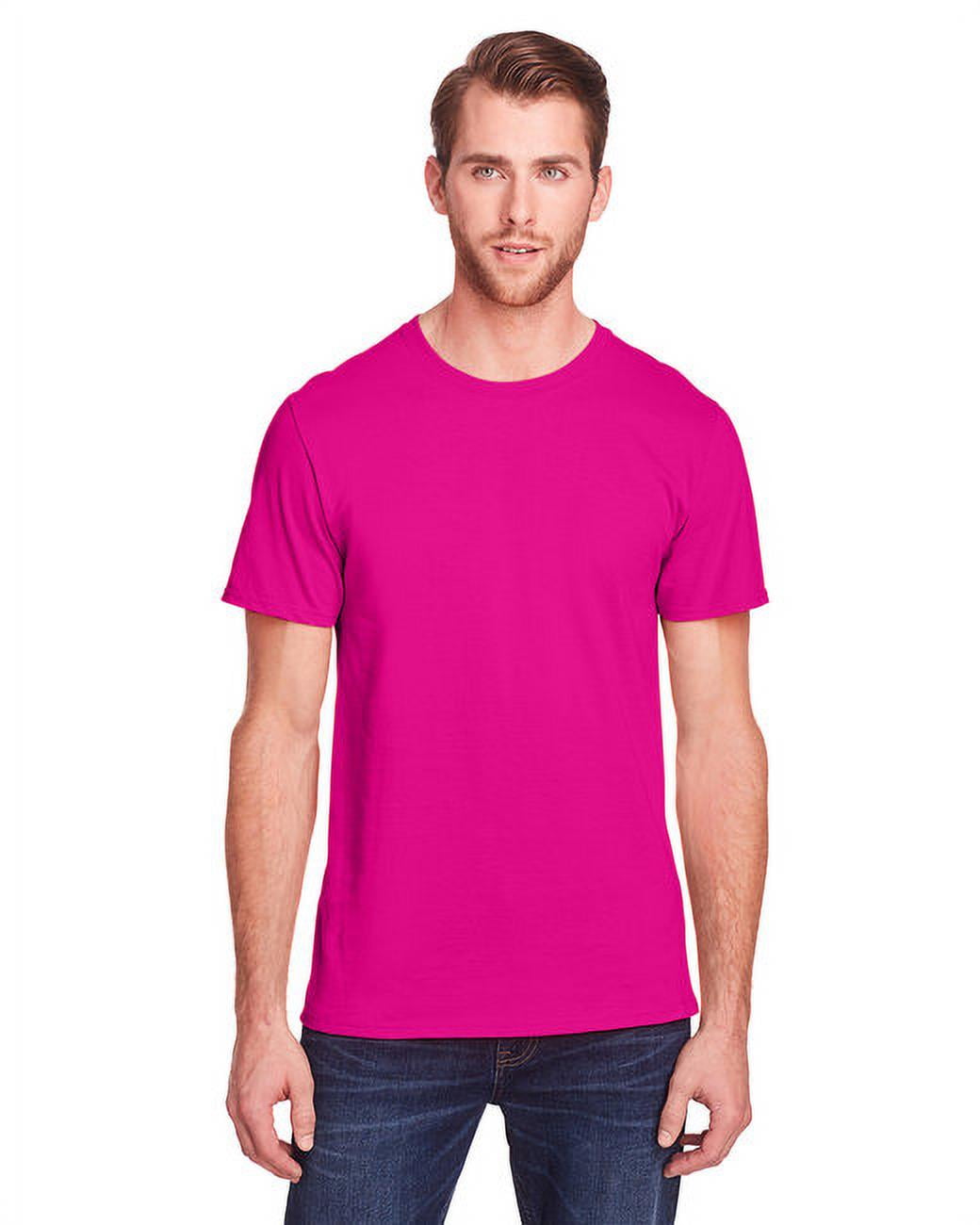 Fruit of the Loom Unisex Iconic TShirt IC47MR Cyber Pink Size