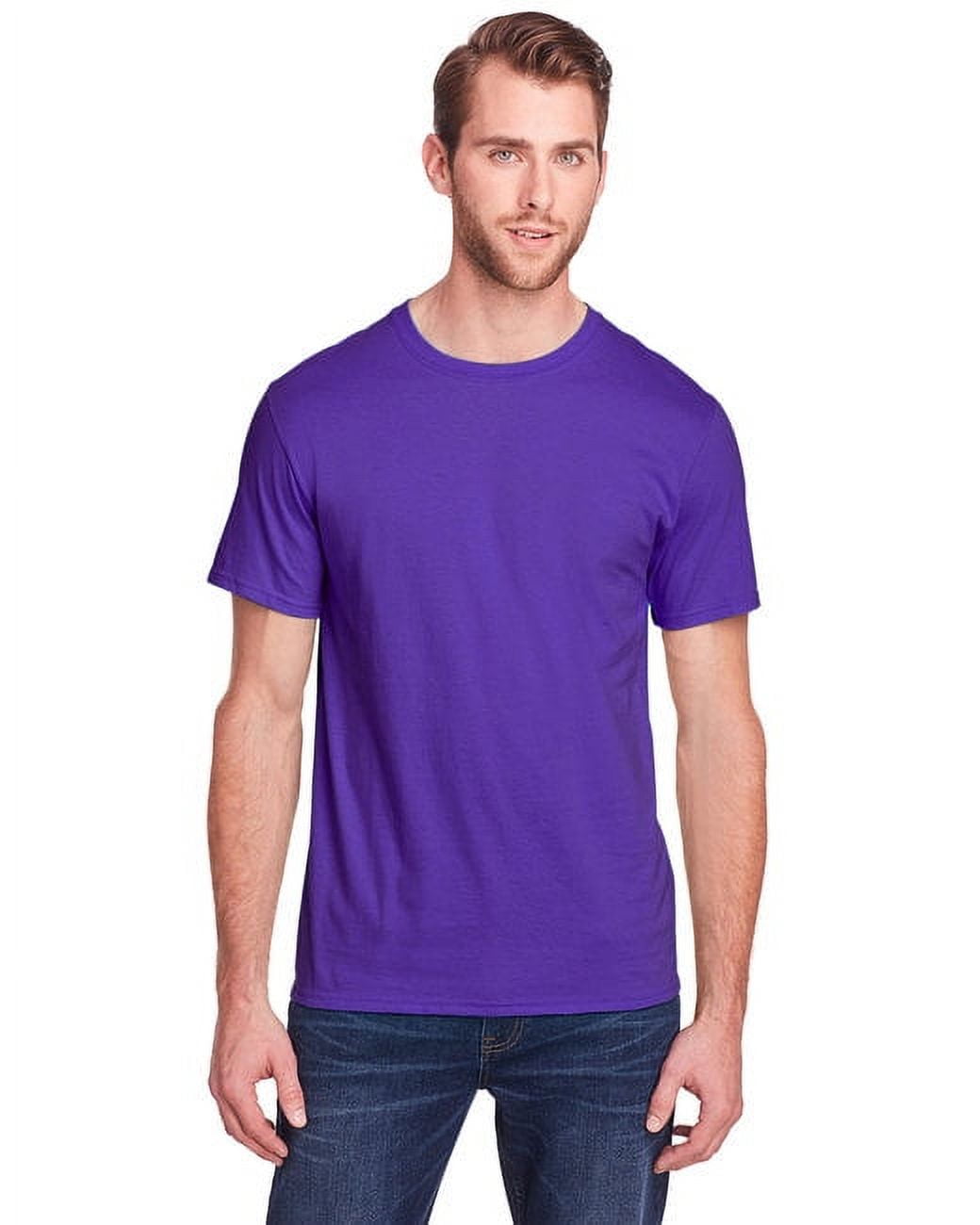Fruit of the Loom - Unisex Iconic T-Shirt - IC47MR - Purple - Size: L Fruit of the Loom - Unisex Iconic T-Shirt - IC47MR - Purple - Size: L