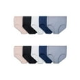 thumbnail image 1 of Fruit of the Loom Women's 10 Pack Cotton Brief Plus Size Panties (Assorted,13), 1 of 3
