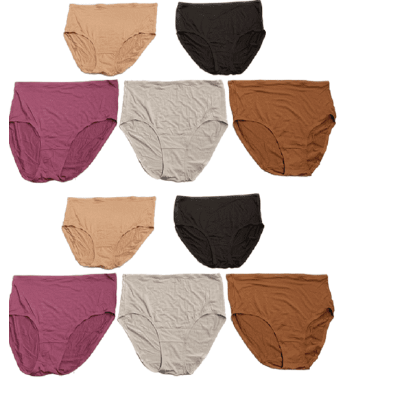 Fruit of the Loom Women's 10 Pack Tag Free Smoothing Brief Panties, Size 9