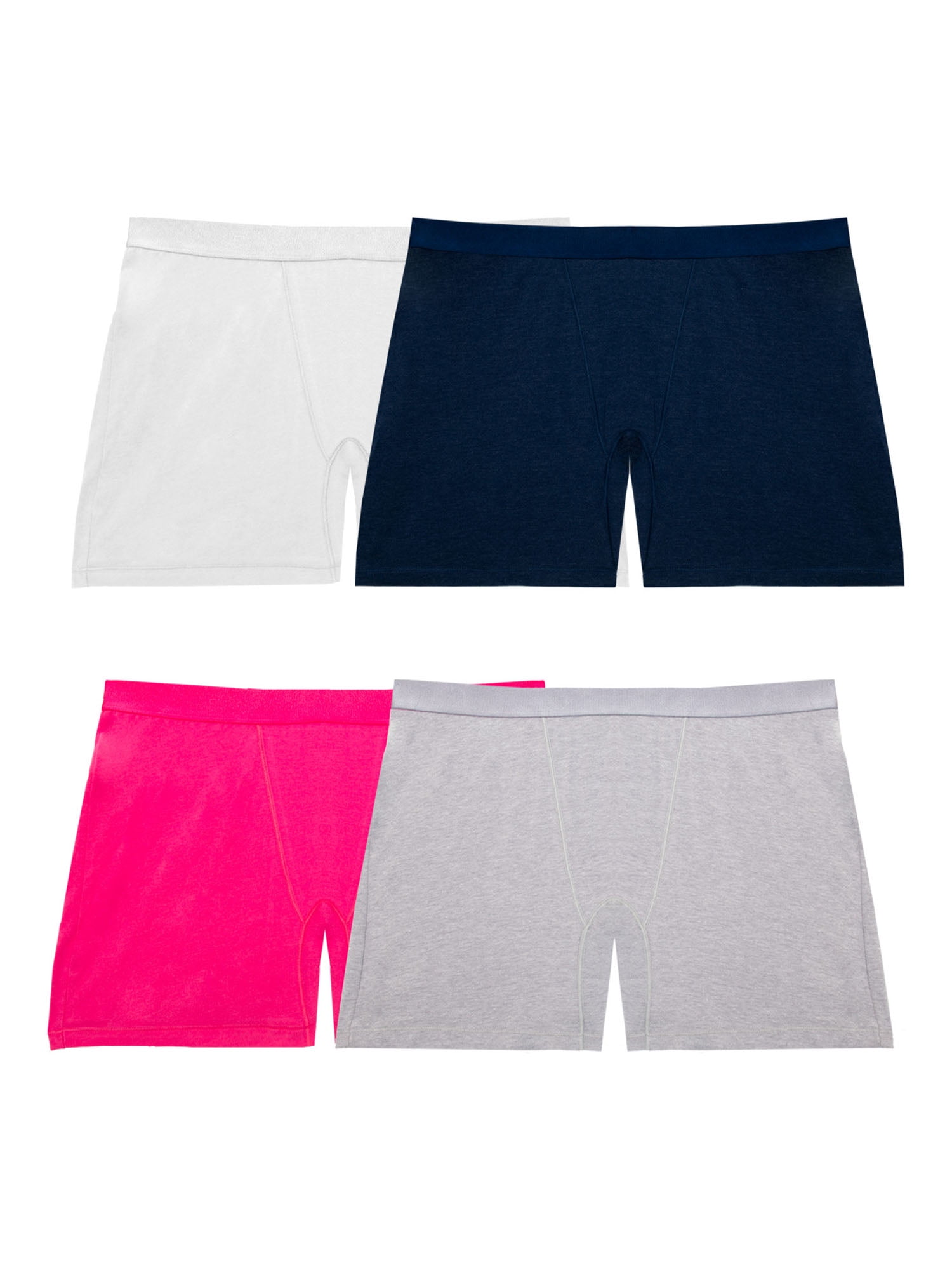 Fruit of the Loom Women's 360 Stretch Boxer Brief Underwear, 4-Pack - Walmart.com