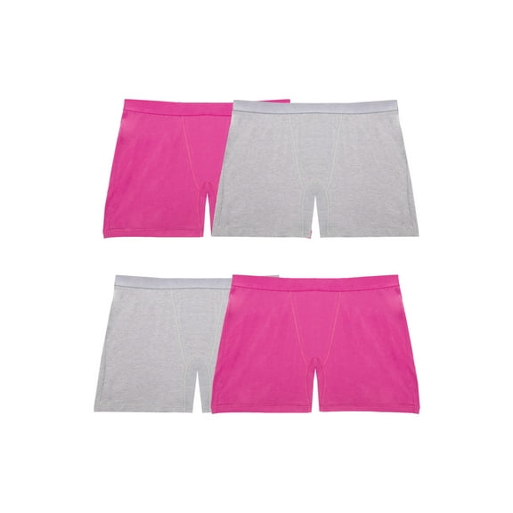 Fruit of the Loom Women's 360 Stretch Comfort Boxer Brief Underwear, 4-Pack