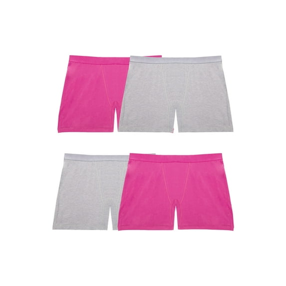 Fruit of the Loom Women's 360 Stretch Comfort Boxer Brief Underwear, 4-Pack