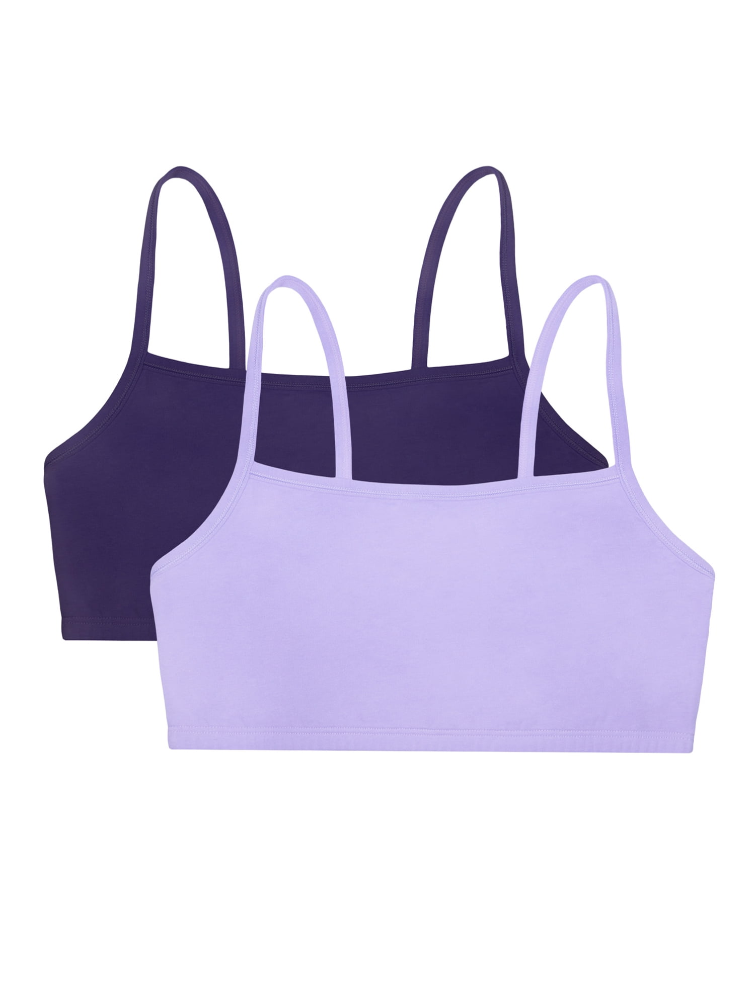 Fruit Of The Loom Girls Cotton Stretch Sports Bra 6 Pack Hyacinth