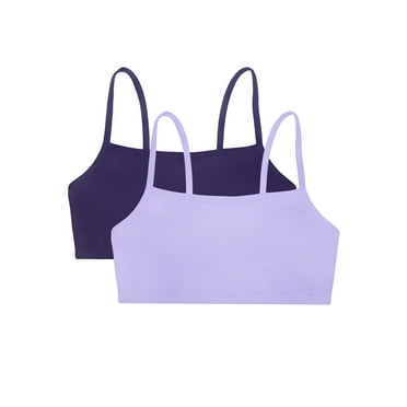 Fruit of the Loom Women's 360° Stretch Cami Strap Comfort Bras, 2-Pack