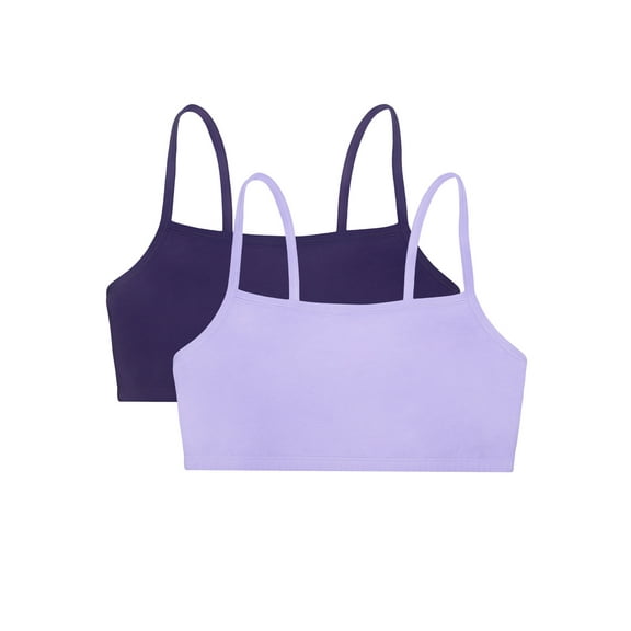 Fruit of the Loom Women's 360° Stretch Cami Strap Comfort Bras, 2-Pack