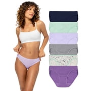 Fruit of the Loom Women's Underwear, Cotton Stretch Panties 6-Pack, Sizes S-2XL