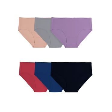 Fruit of the Loom Women's 360 Stretch Microfiber Low-Rise Brief Underwear, 6-Pack