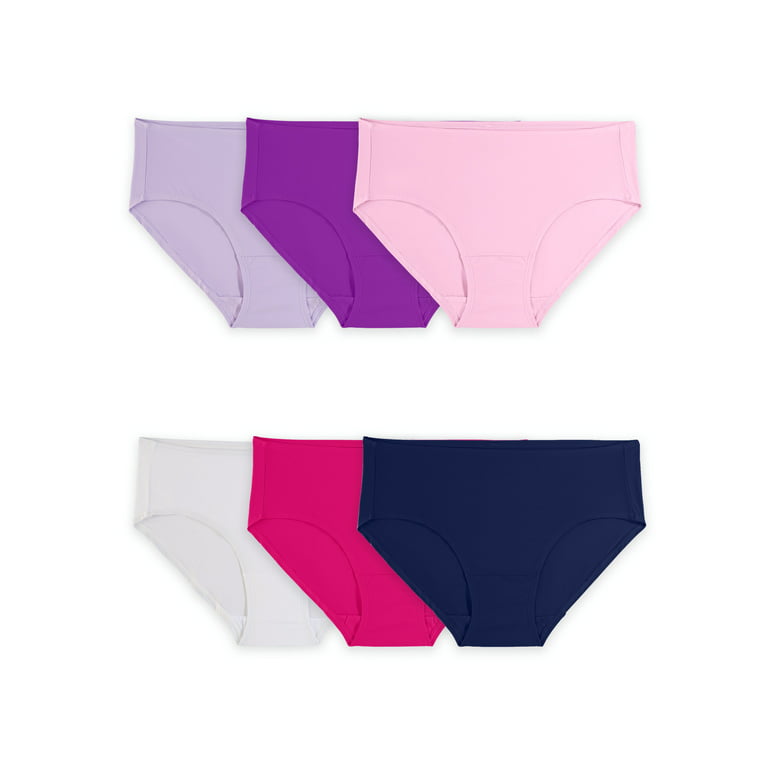 6 Pack Women's Soft COTTON Stretch Fabric Mid Rise PANTIES Underwear  LP1703CK