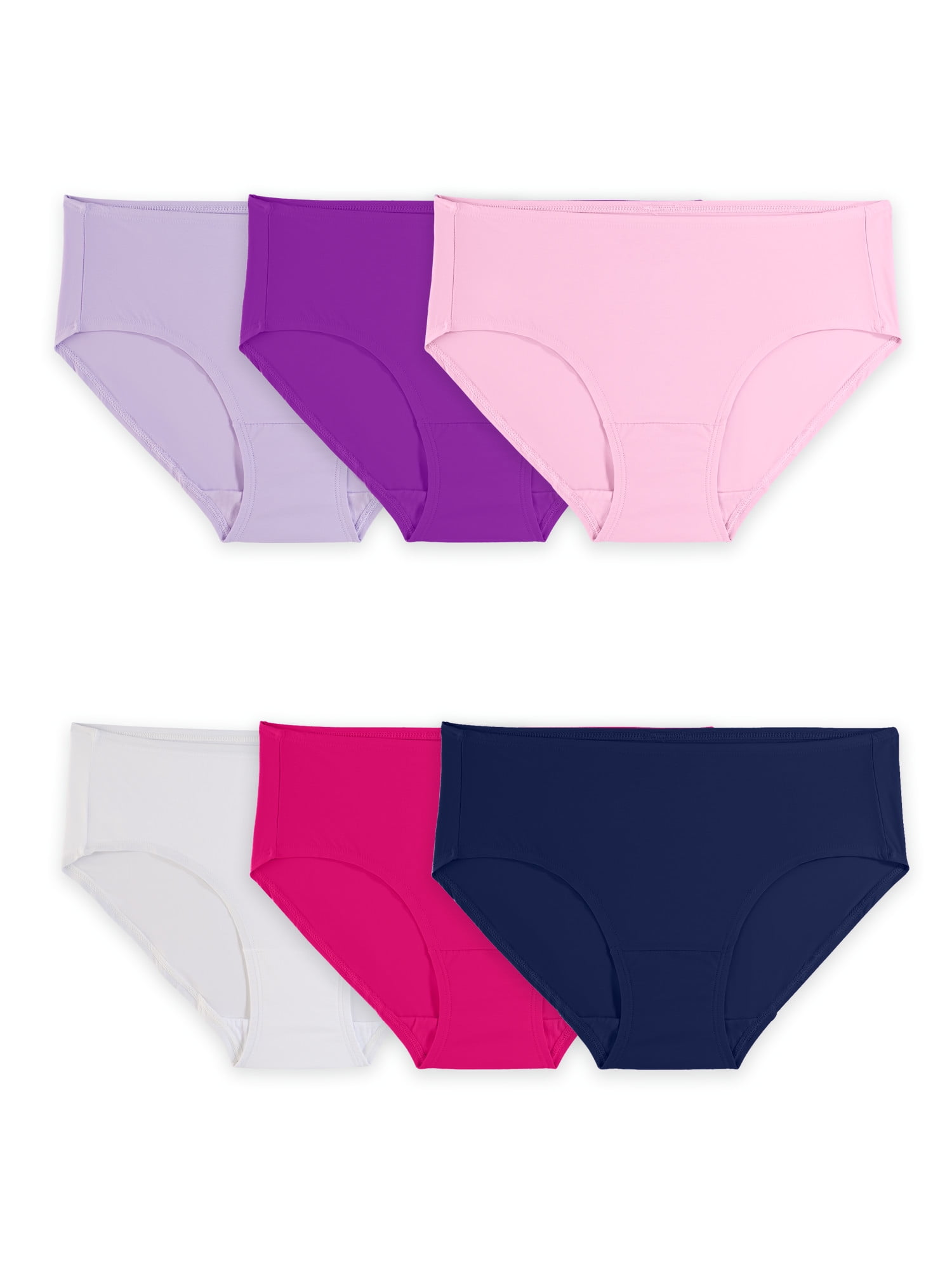 Fruit of the Loom Women's 360 Stretch Microfiber Low-Rise Brief Underwear,  6 Pack