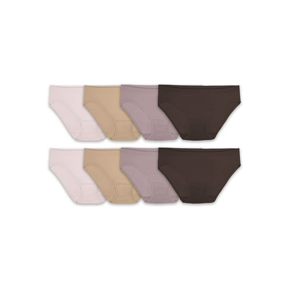 Fruit of the Loom Women's 360 Stretch Seamless Bikini Underwear, 8-Pack