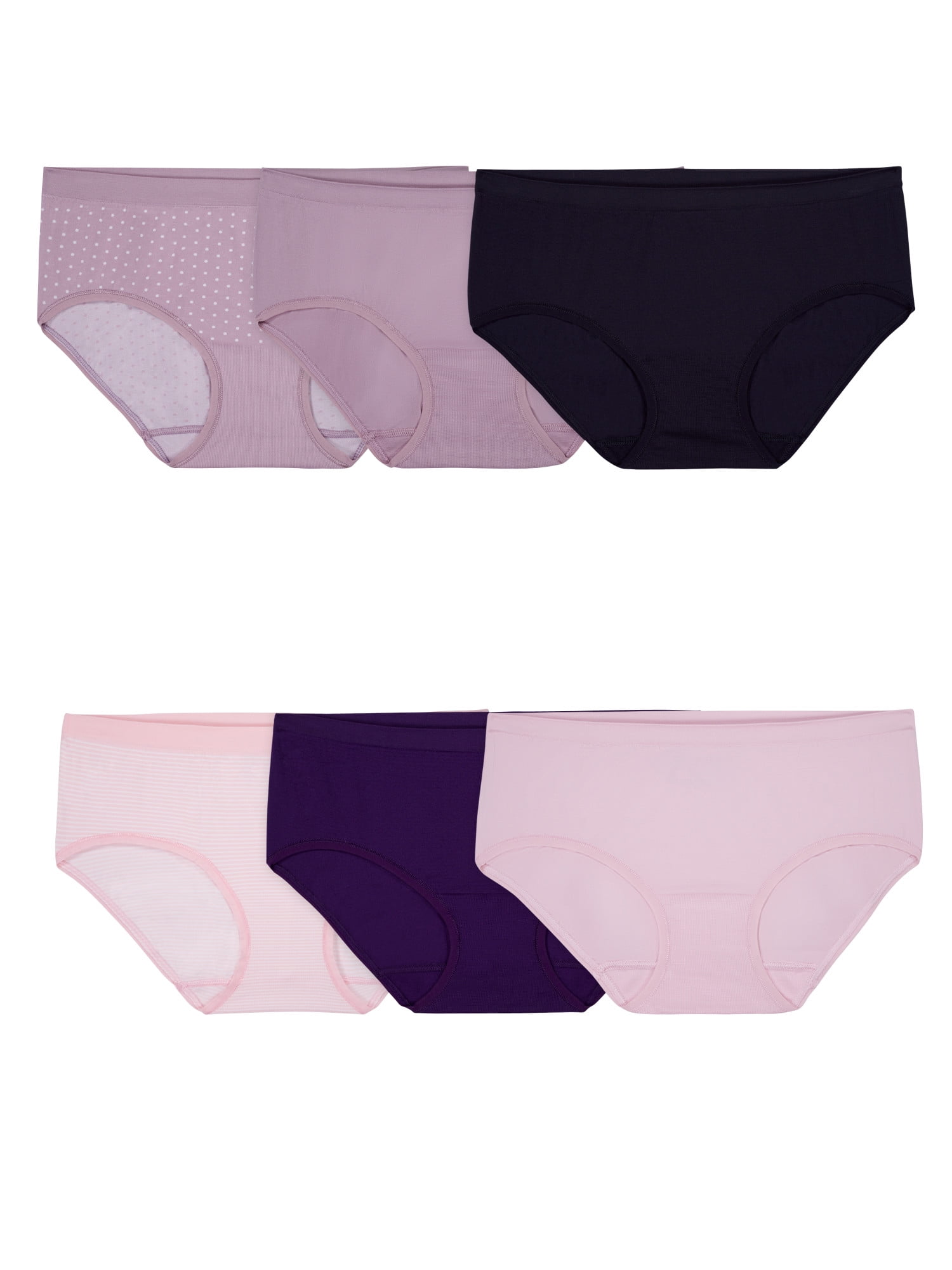 Fruit of the Loom Women's 6pk 360 Stretch Comfort Cotton Hipster Underwear  - Colors May Vary 5