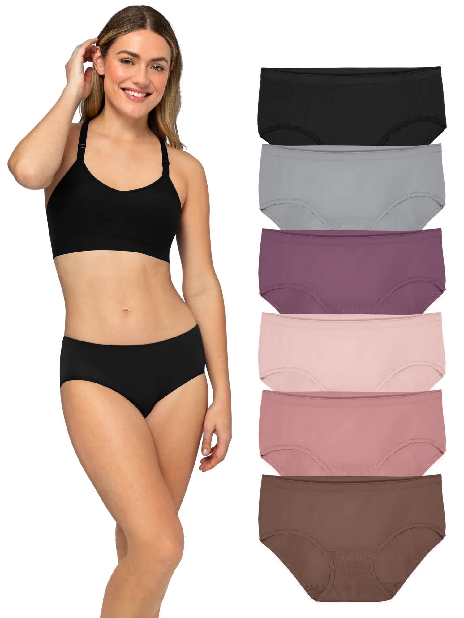 ゆめ Fruit of the Loom Women's Seamless Underwear, No Show Panties